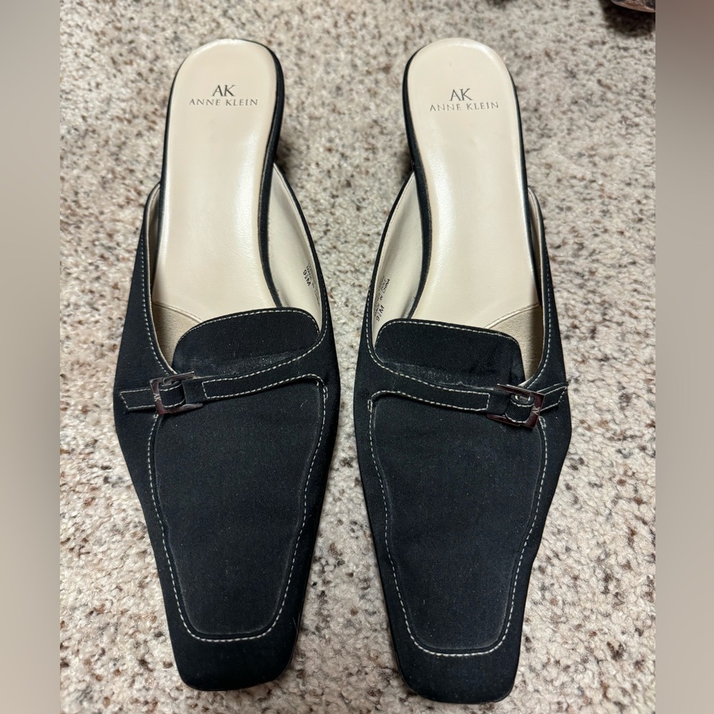 Anne Klein Black Mules
